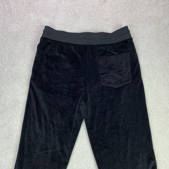 True Religion Black Velour Jogger Pants XL Drawstring Waist - Picture 6 of 14
